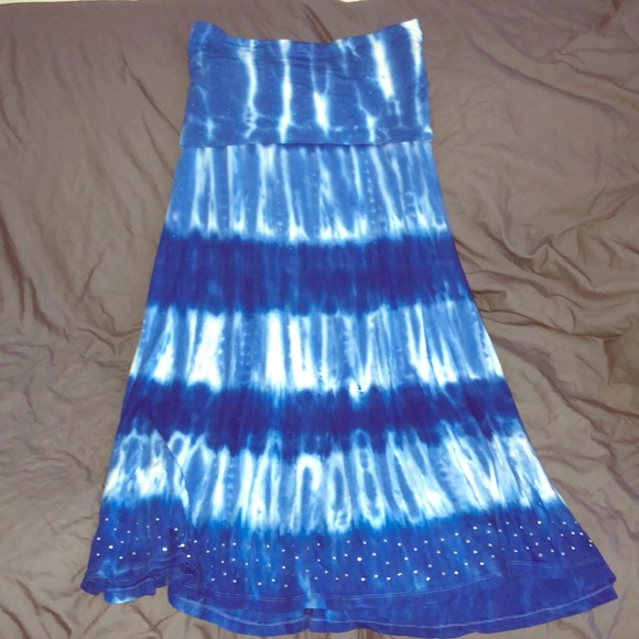 INC International Concepts Dresses & Skirts - 🎄⛄️ I•N•C Blue Tie-Dyed Convertible Maxi Skirt